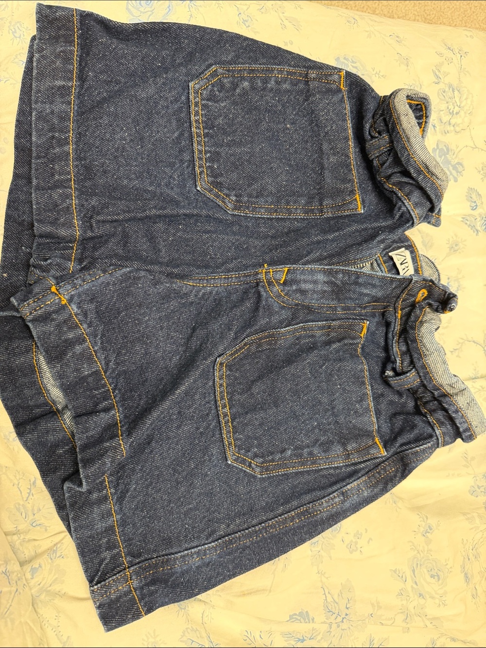 Zara Dark Blue Denim Jean Shorts